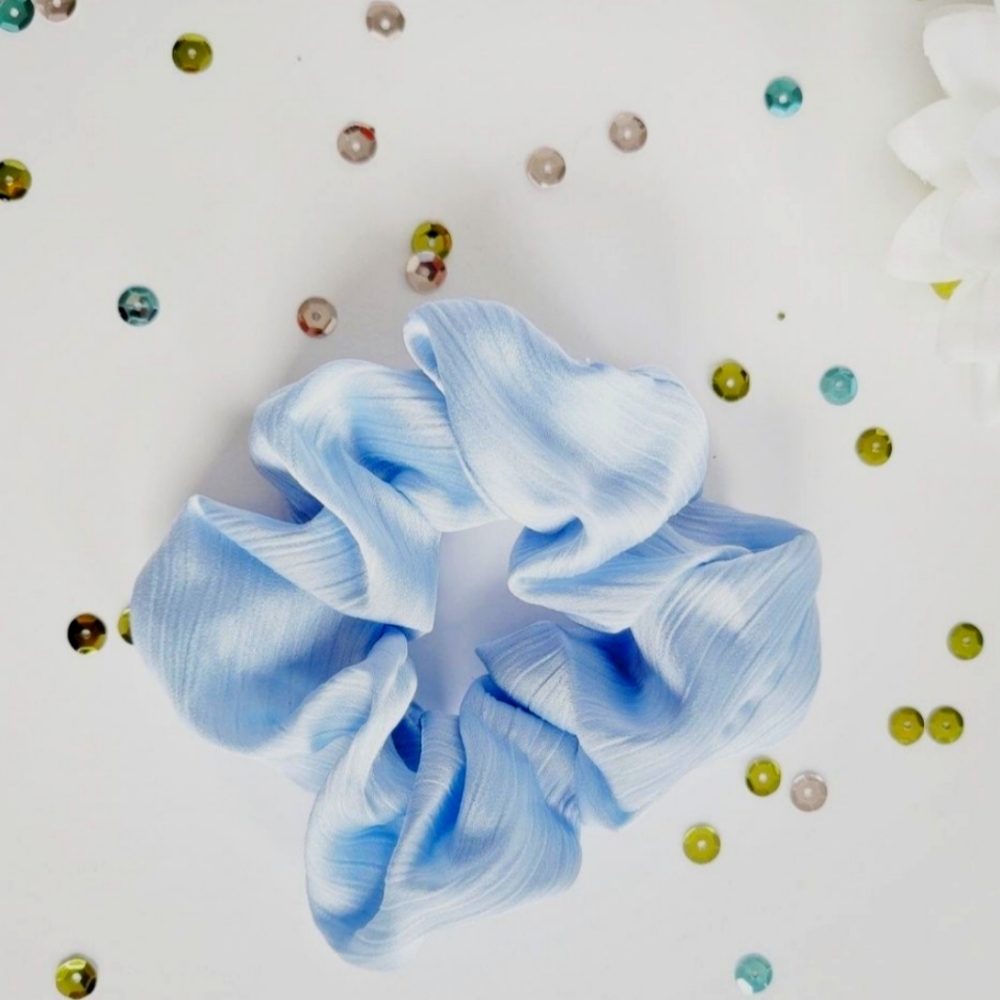 Satin Scrunchie, Light Blue